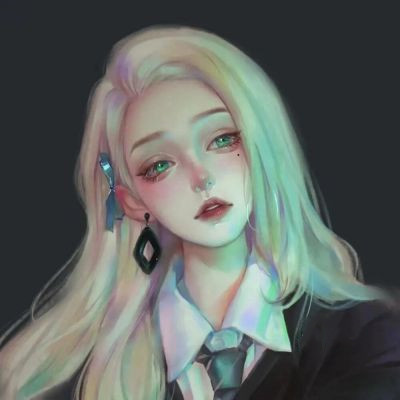 超酷欧美手绘一男一女头像图片