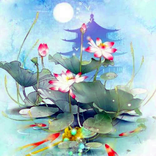 佛系图片头像禅意荷花