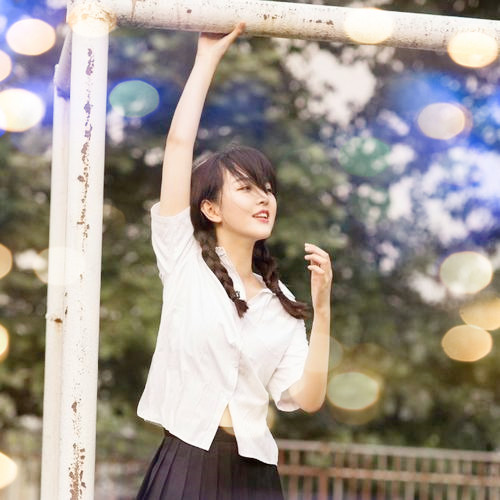 女生头像真人夜景特效图片