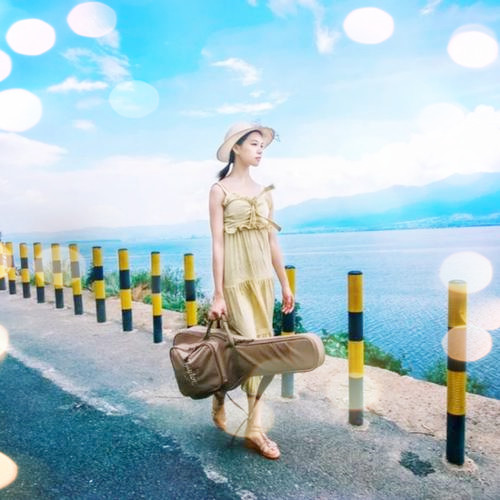 女生头像真人夜景特效图片