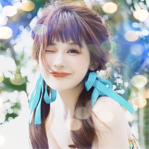 女生头像真人夜景特效图片