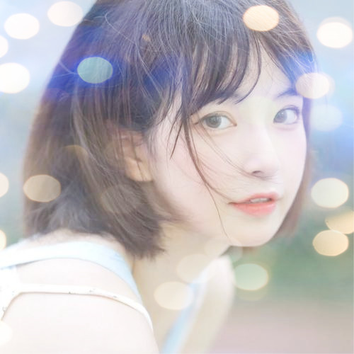 女生头像真人夜景特效图片
