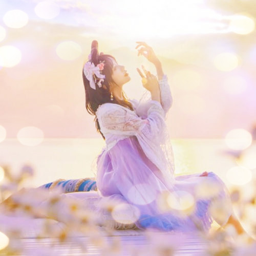 女生头像真人夜景特效图片