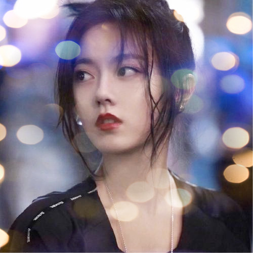 女生头像真人夜景特效图片