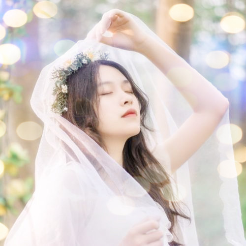女生头像真人夜景特效图片