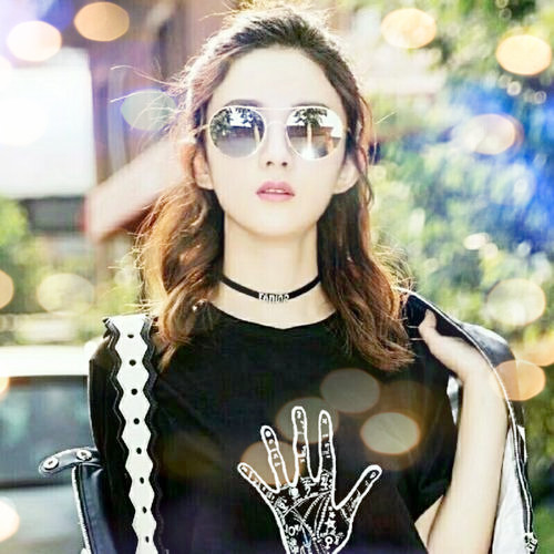 女生头像真人夜景特效图片