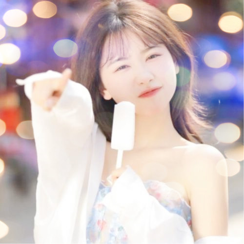 女生头像真人夜景特效图片