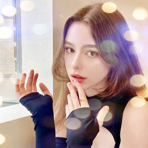 女生头像真人夜景特效图片