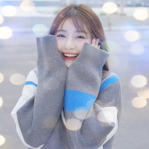 女生头像真人夜景特效图片
