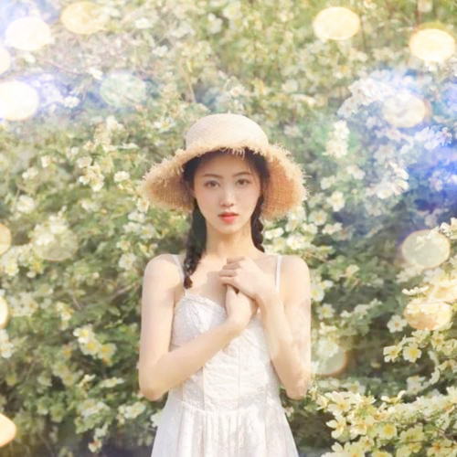 女生头像真人夜景特效图片