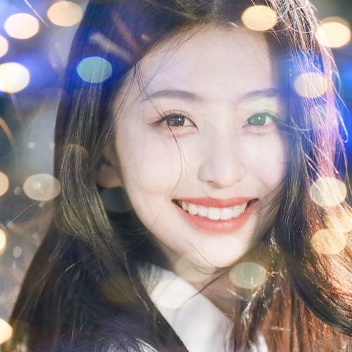 女生头像真人夜景特效图片