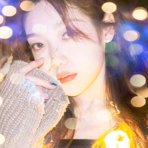 女生头像真人夜景特效图片