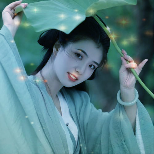 唯美星光女生头像图片