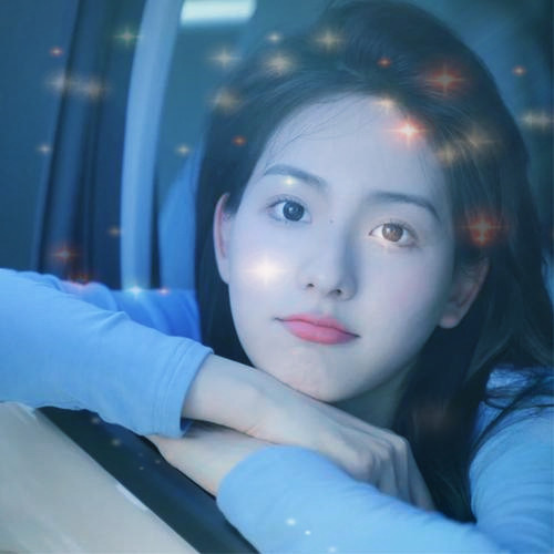 唯美星光女生头像图片