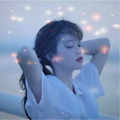 唯美星光女生头像图片