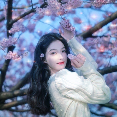 唯美星光女生头像图片