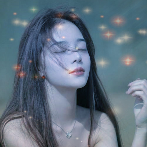 唯美星光女生头像图片