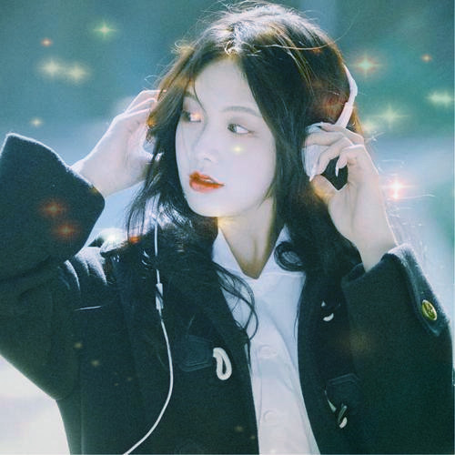 唯美星光女生头像图片