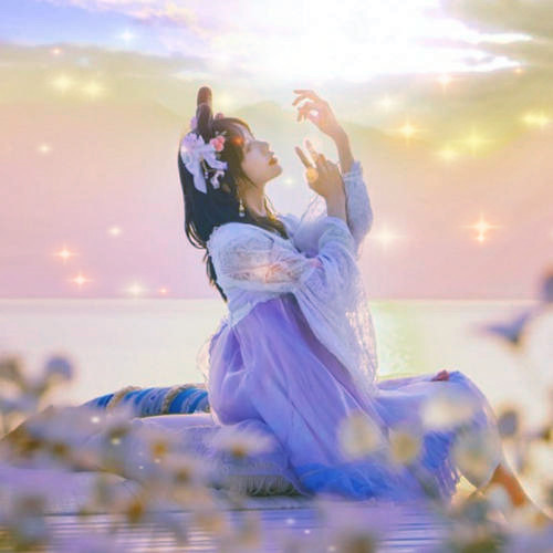唯美星光女生头像图片