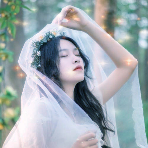 唯美星光女生头像图片