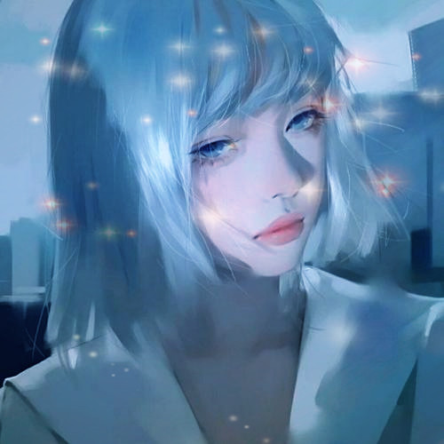 唯美星光女生头像图片