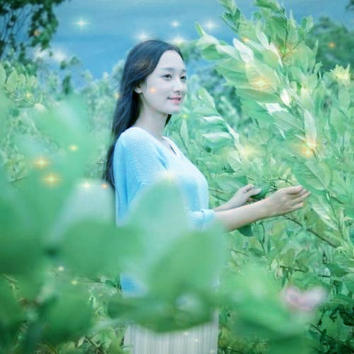 唯美星光女生头像图片