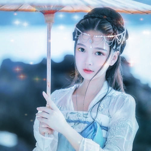 唯美星光女生头像图片