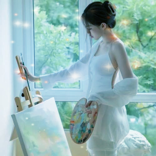 唯美星光女生头像图片