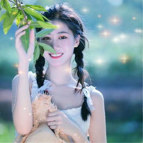 唯美星光女生头像图片