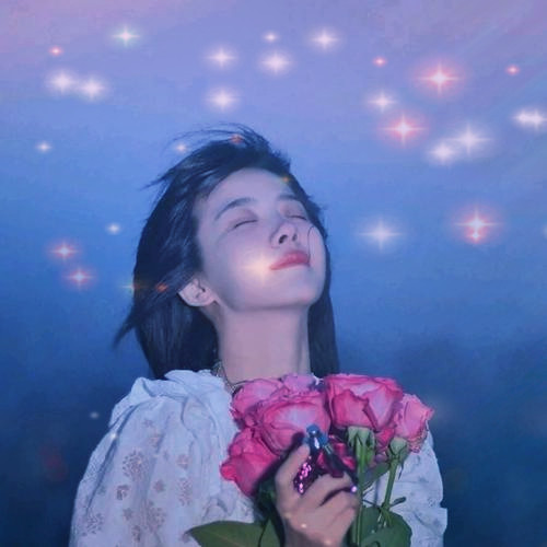 唯美星光女生头像图片