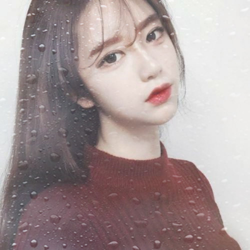 玻璃水珠特效女生头像图片