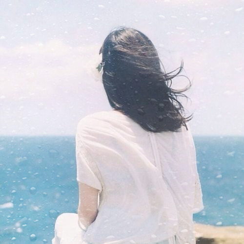玻璃水珠特效女生头像图片