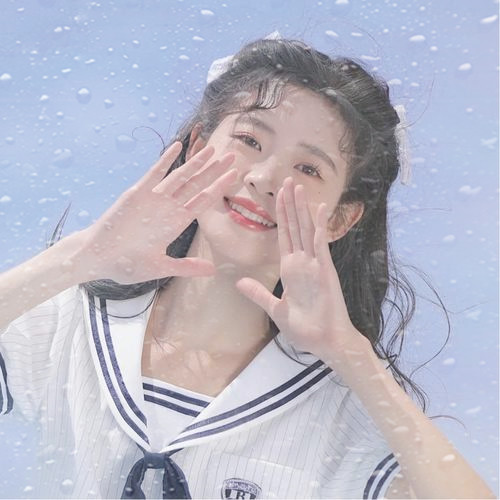 玻璃水珠特效女生头像图片
