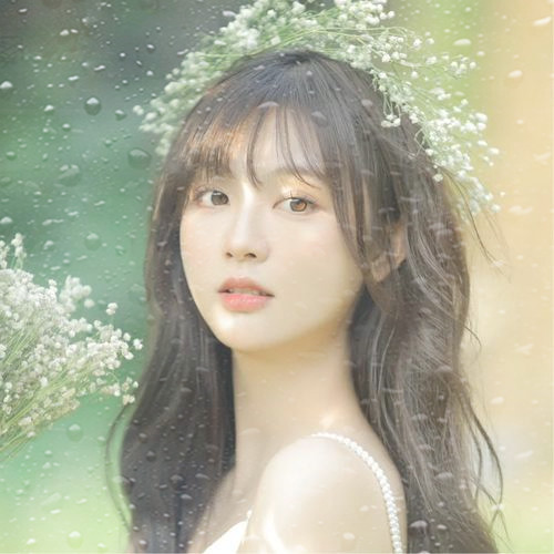 玻璃水珠特效女生头像图片