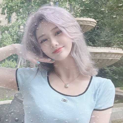 玻璃水珠特效女生头像图片