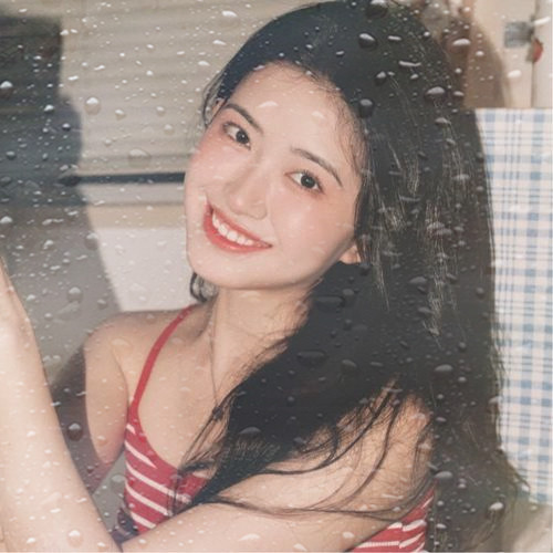 玻璃水珠特效女生头像图片