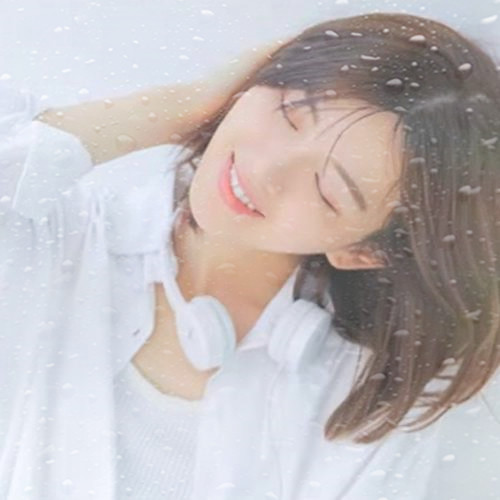 玻璃水珠特效女生头像图片