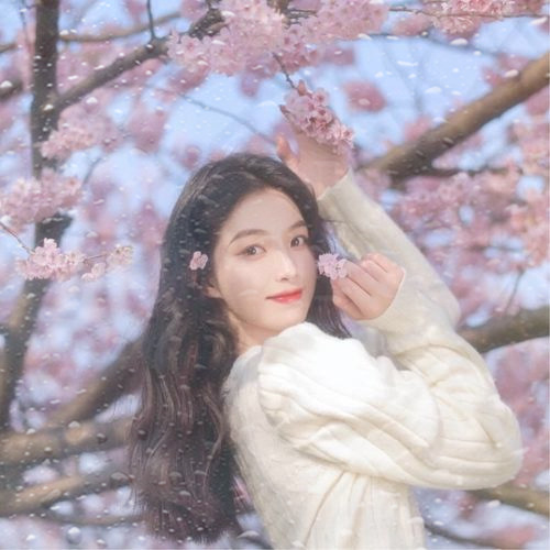 玻璃水珠特效女生头像图片