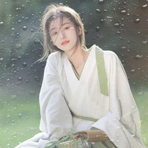 玻璃水珠特效女生头像图片