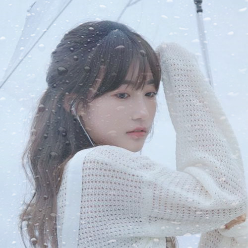 玻璃水珠特效女生头像图片