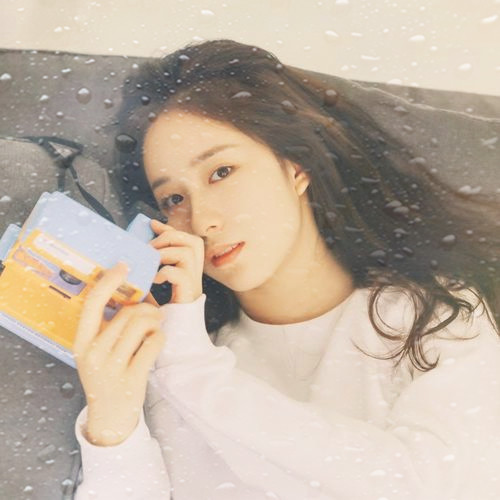 玻璃水珠特效女生头像图片