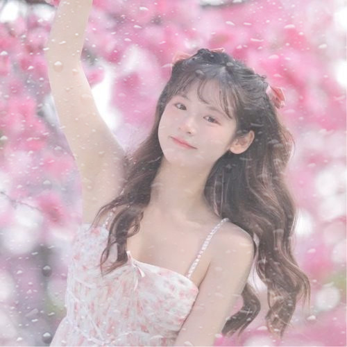 玻璃水珠特效女生头像图片