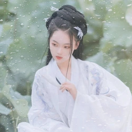 玻璃水珠特效女生头像图片