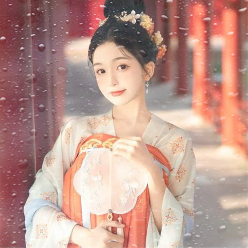 玻璃水珠特效女生头像图片