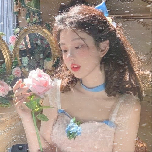 玻璃水珠特效女生头像图片