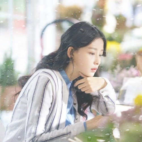 玻璃水珠特效女生头像图片