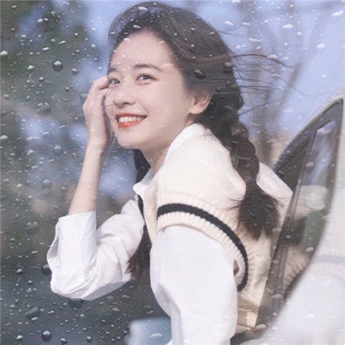 玻璃水珠特效女生头像图片