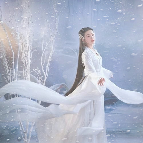 玻璃水珠特效女生头像图片