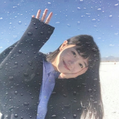 玻璃水珠特效女生头像图片