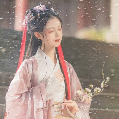 玻璃水珠特效女生头像图片